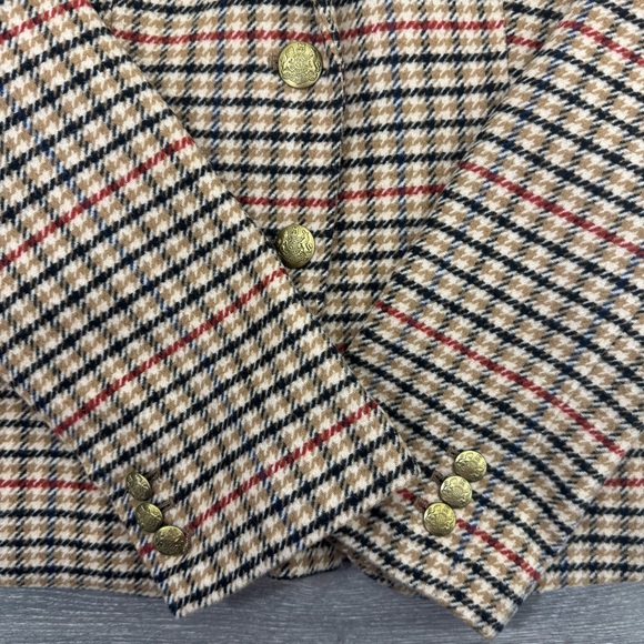 J.Crew Herringbone Wool Blend Schoolboy Blazer Size 4 Classic Tailored Jacket - Picture 7 of 14